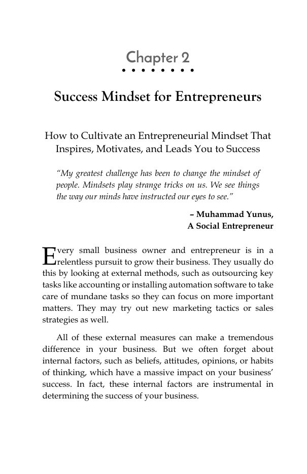 Chapter 2 — Success Mindset